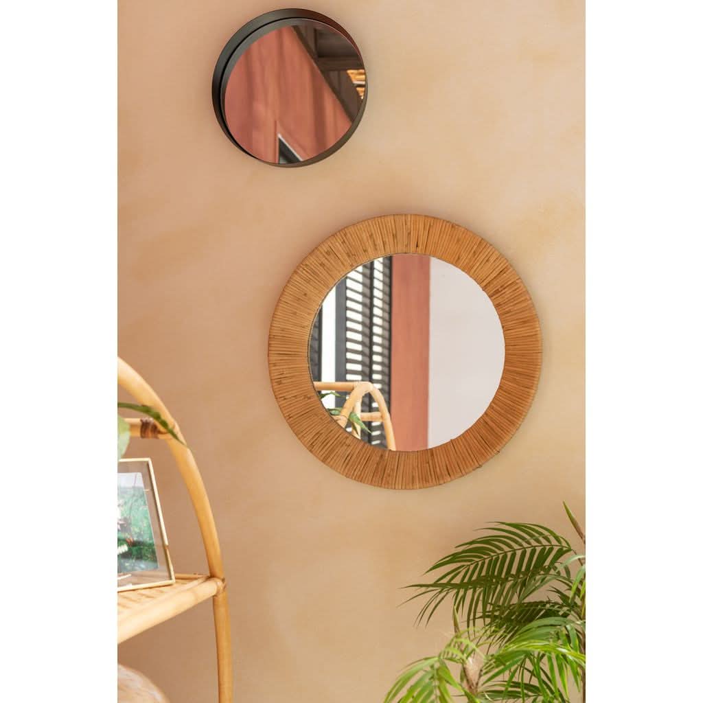 Miroir Décoratif en Rotin Naturel - Designix