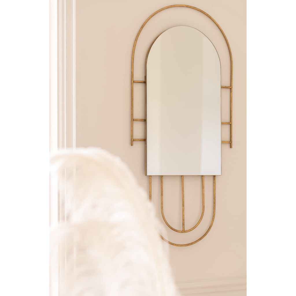 Miroir Doré Métal Ines - Designix