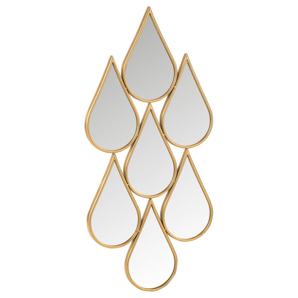 Miroir Gouttes Or MDF Verre - Designix