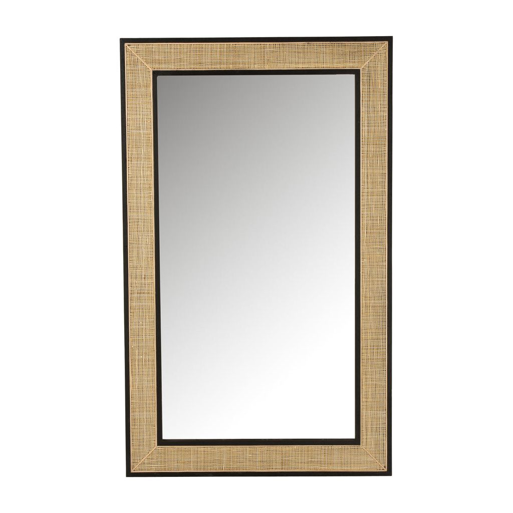 Miroir Grand Bois Exotique Noir - Designix