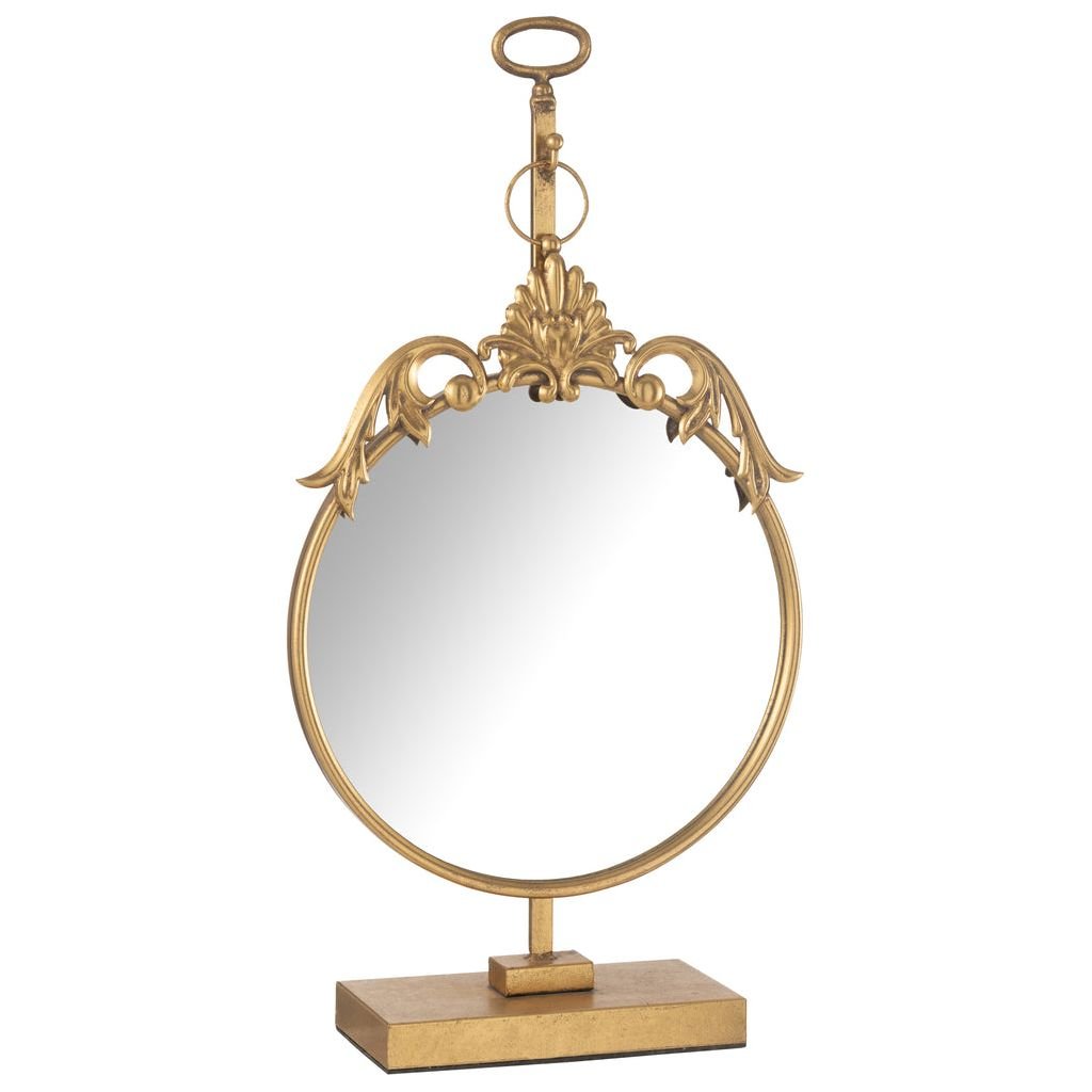 Miroir Métal Doré Rond - Designix