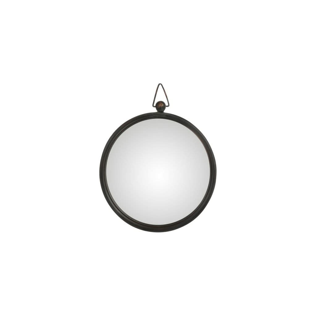 Miroir Métallique Noir Incurvé Petit - Designix