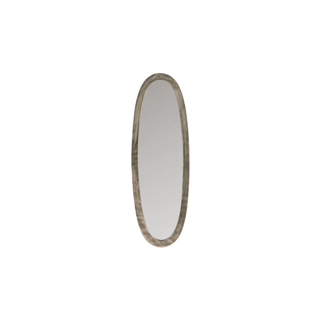 Miroir Ovale Aluminium Verre Antique - Designix