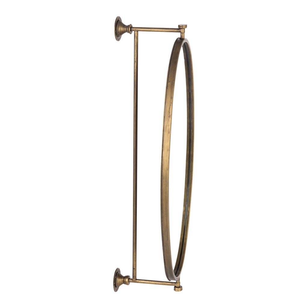 Miroir Ovale Métal Verre Doré - Designix