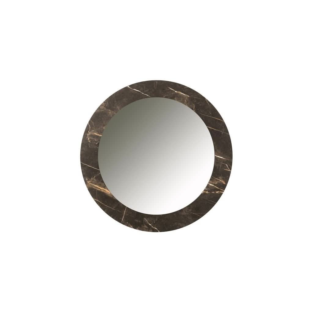 Miroir Petit Imprimé Marbre Brun - Designix