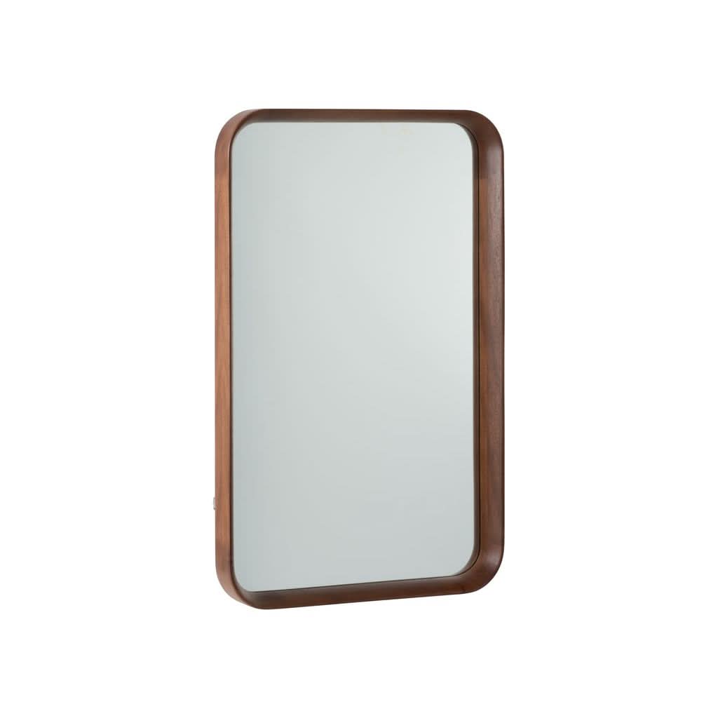 Miroir Rectangulaire Bois Verre Marron - Designix