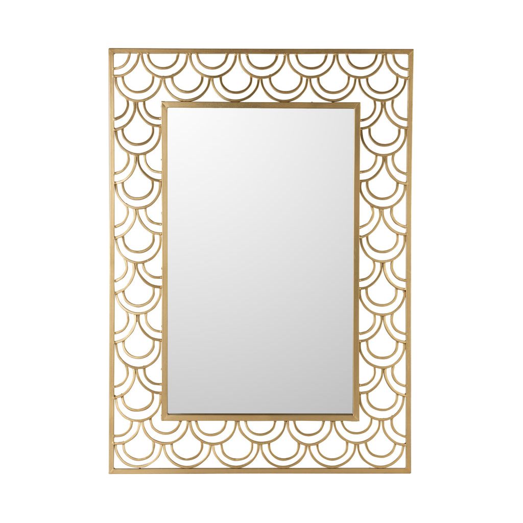 Miroir Rectangulaire Doré Métal - Designix