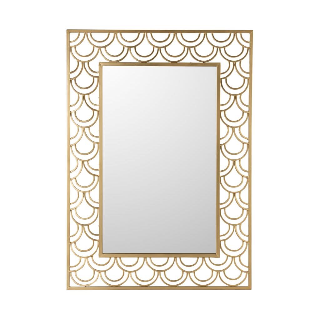 Miroir Rectangulaire Doré Métal - Designix