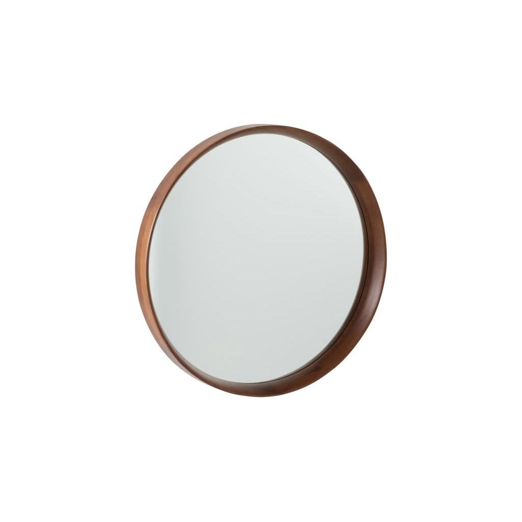 Miroir Rond Bois Marron Foncé - Designix