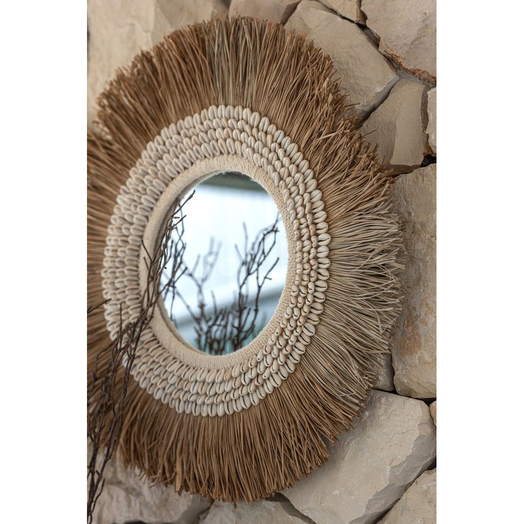 Miroir Rond en Coquillages Naturel - Designix