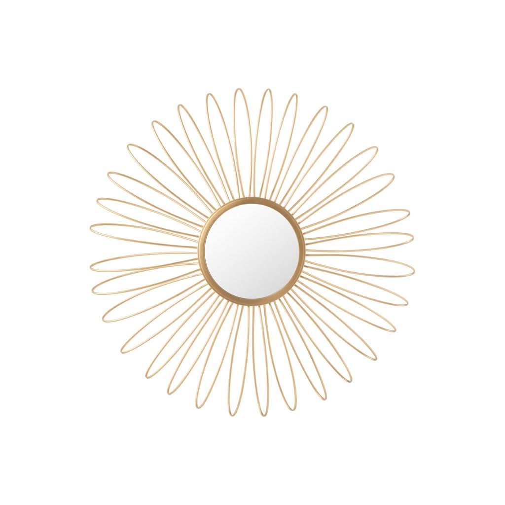 Miroir Rond LED Métal Doré - Designix
