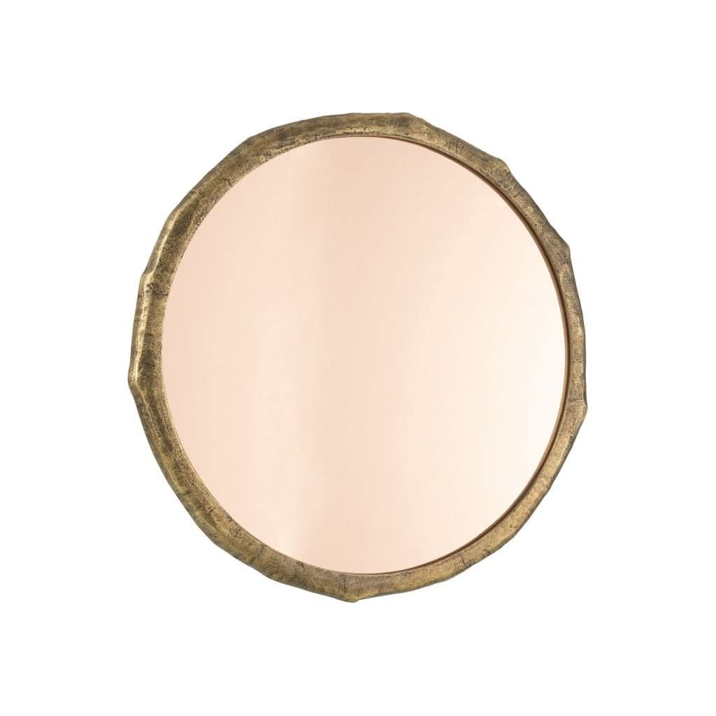 Miroir Rond Métal Doré - Designix