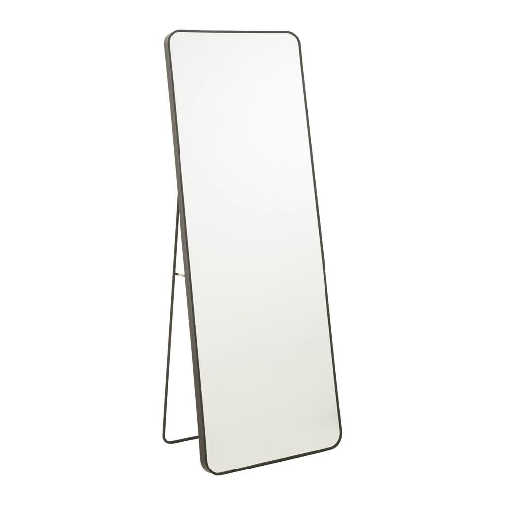 Miroir Sur Pied Noir Rectangulaire - Designix