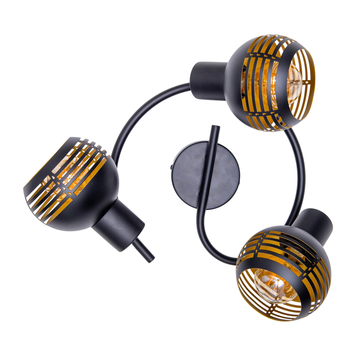 Plafonnier Casco noir, Ø 48 cm