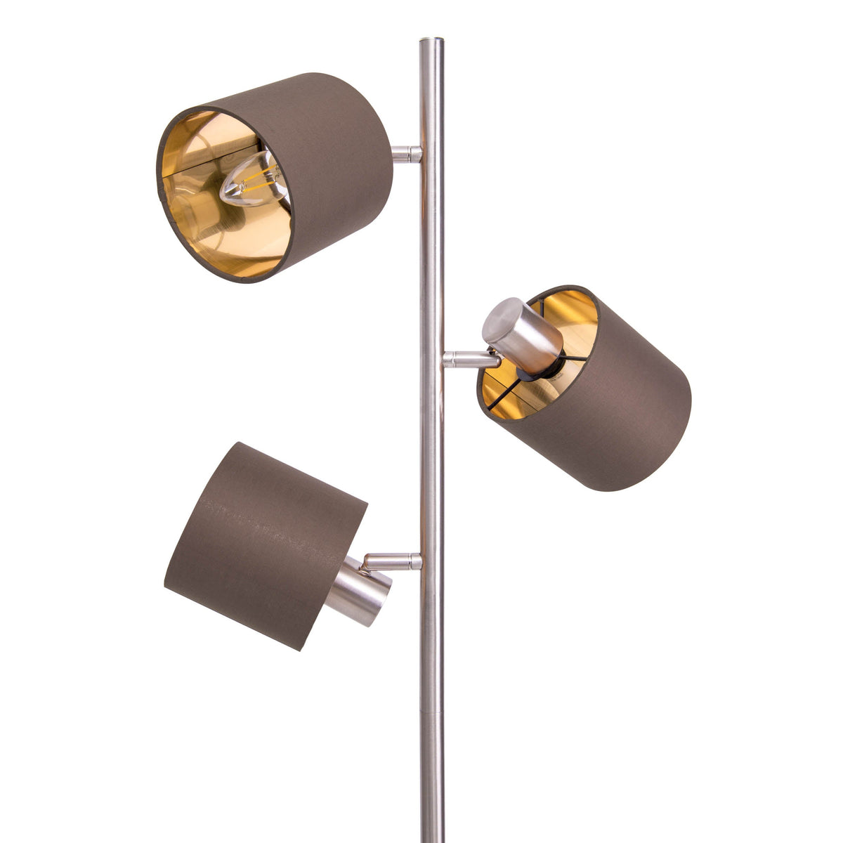 Lampadaire Maron marron, tissu