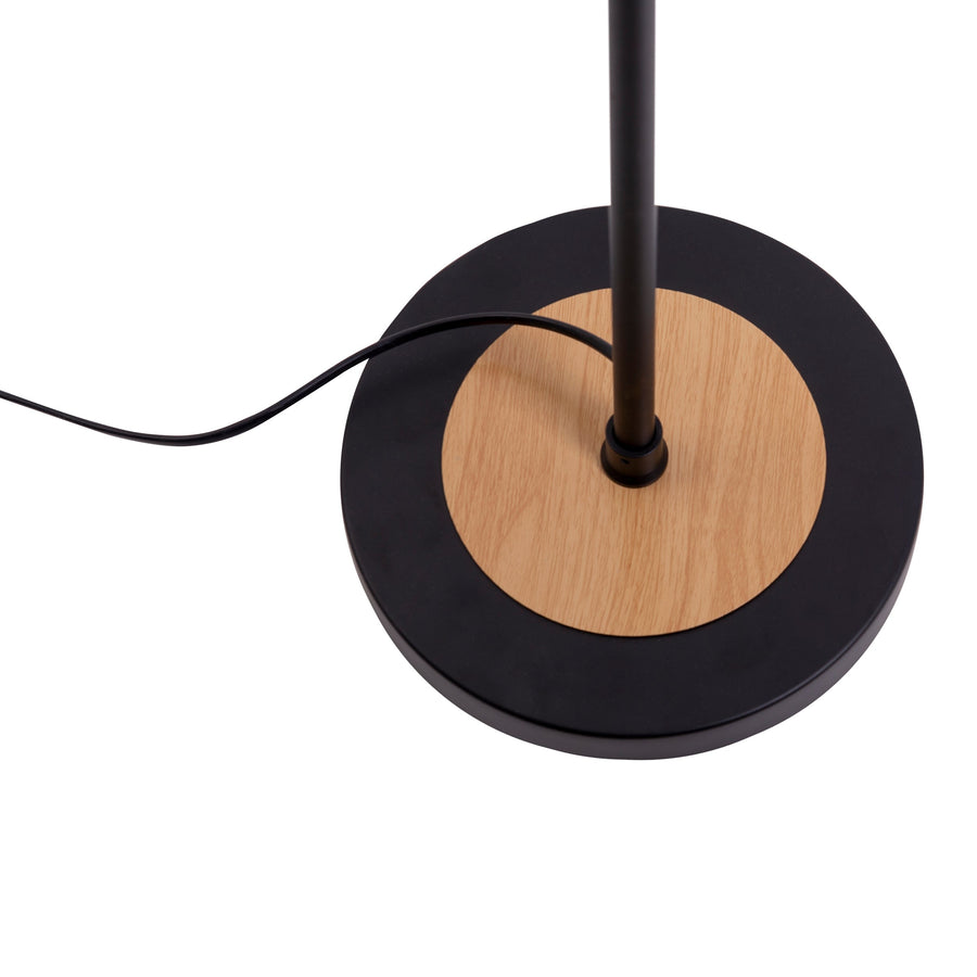 Lampadaire Fumoso noir, verre