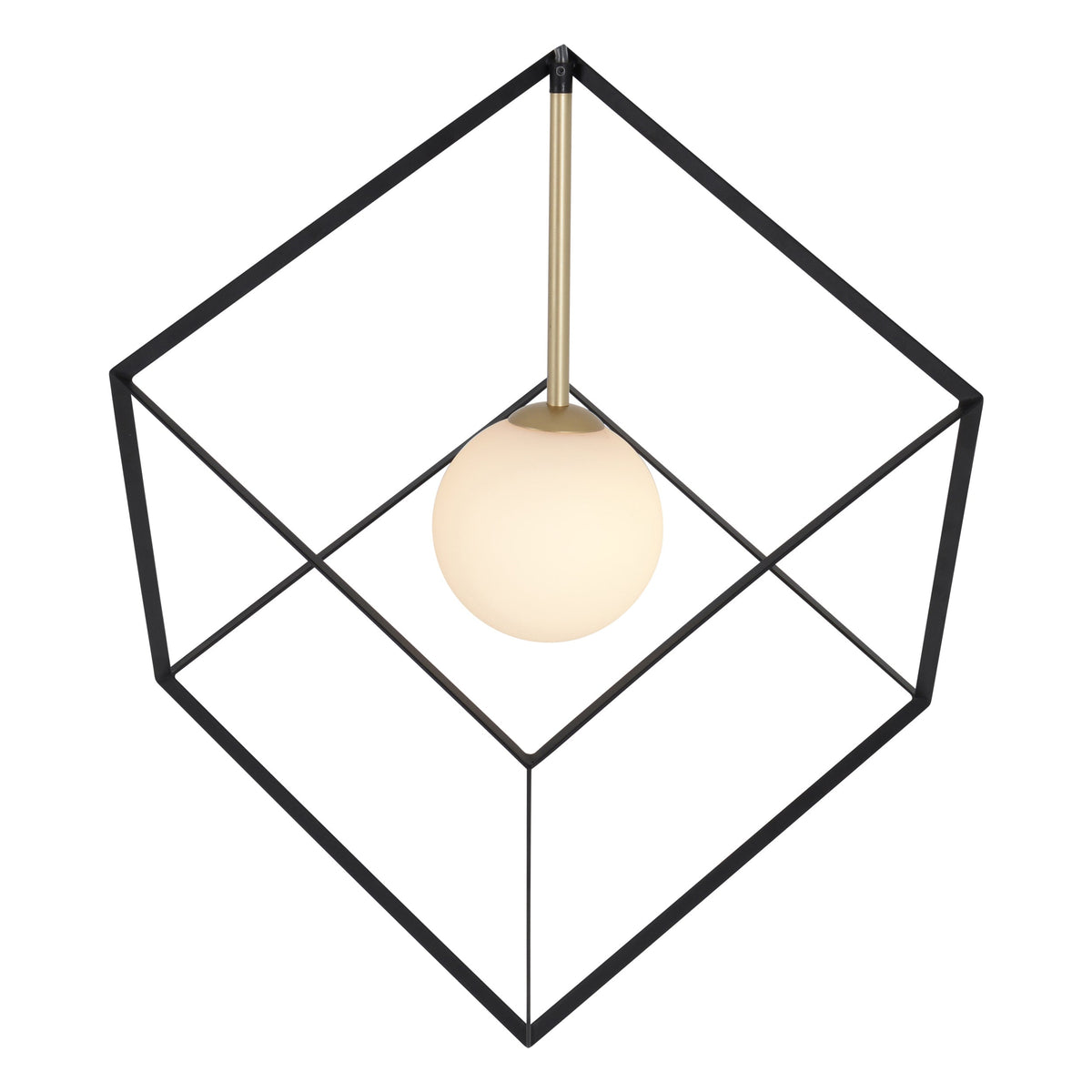 Suspension Cadre noire, verre