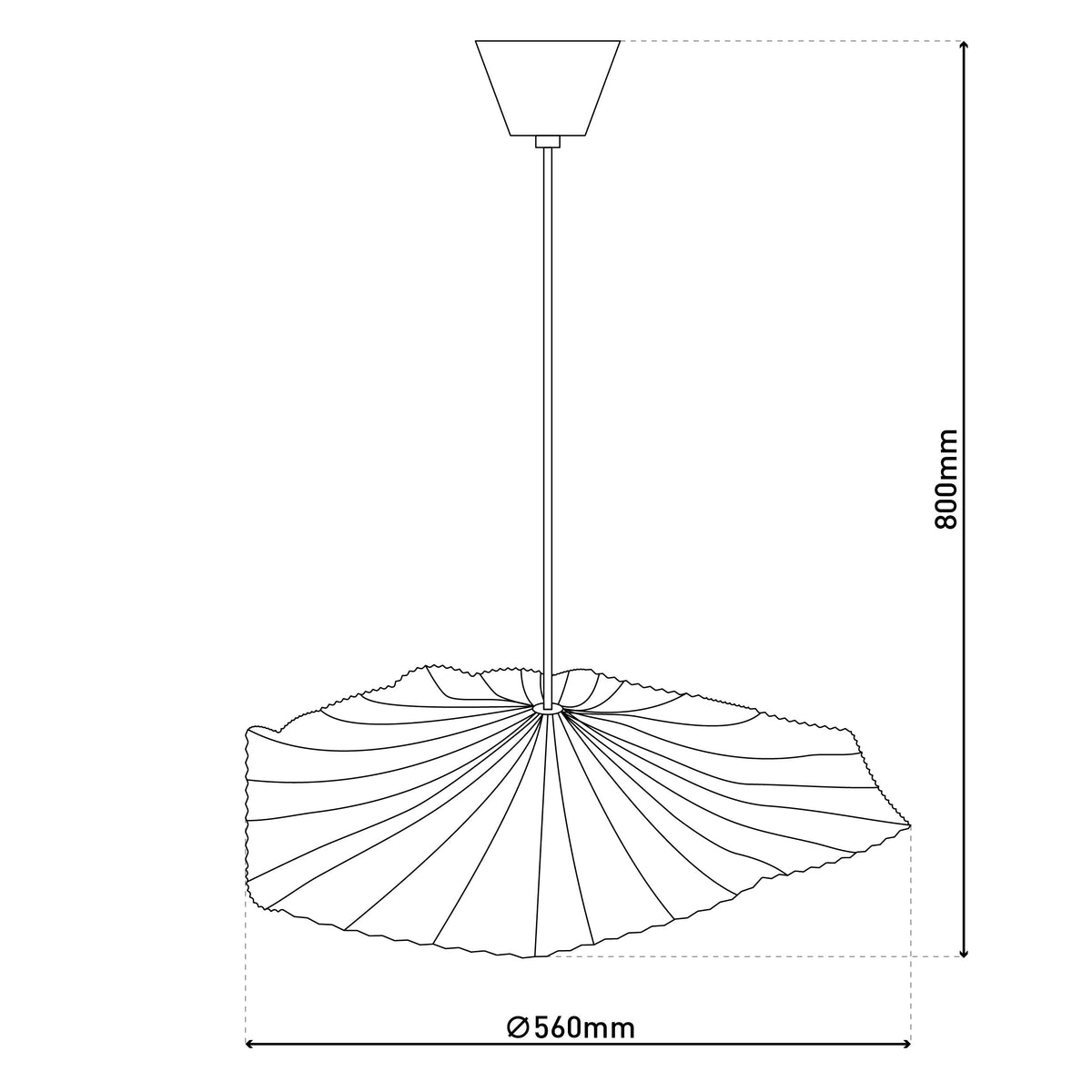 Suspension Crazy Paper noire, papier