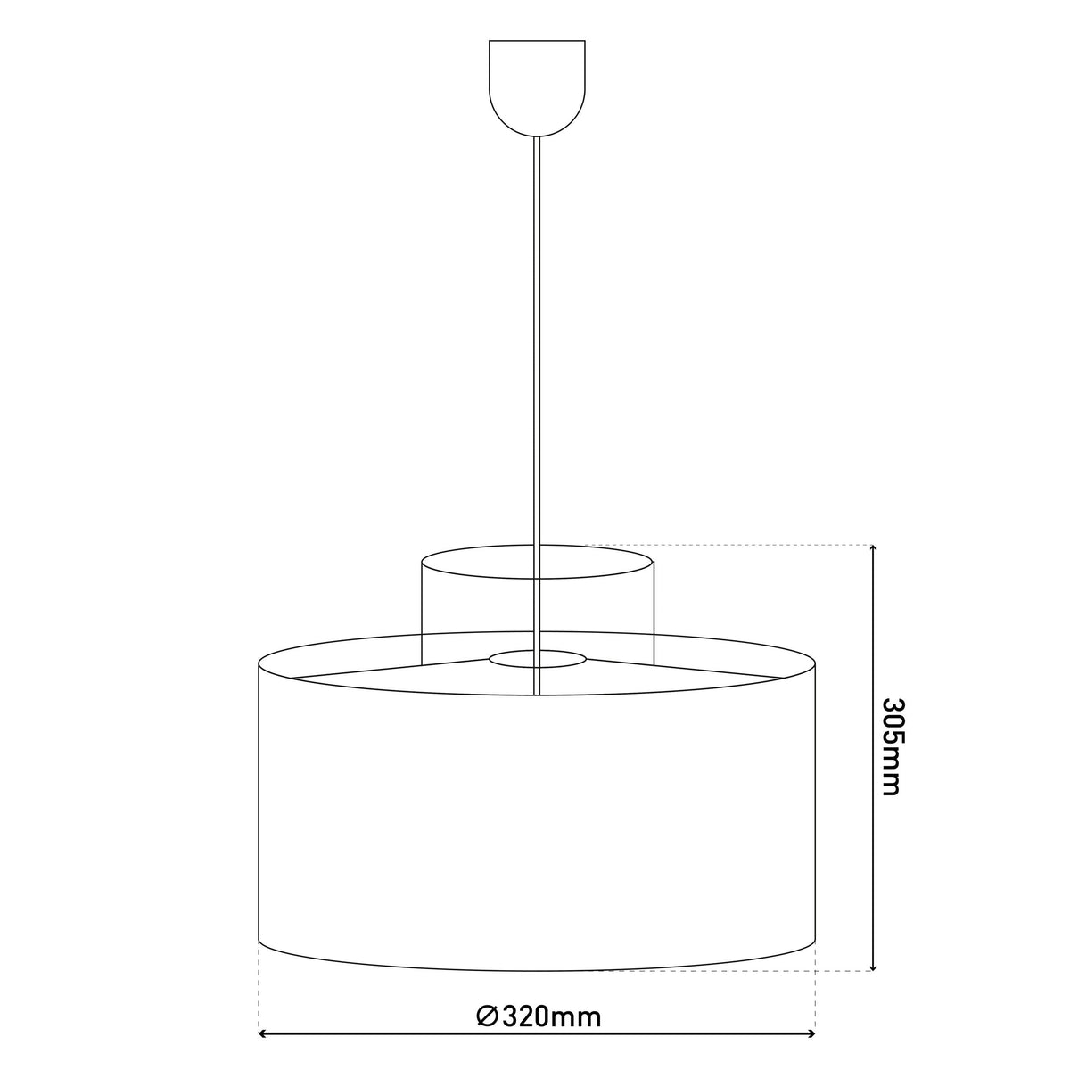 Suspension Fancy chromée