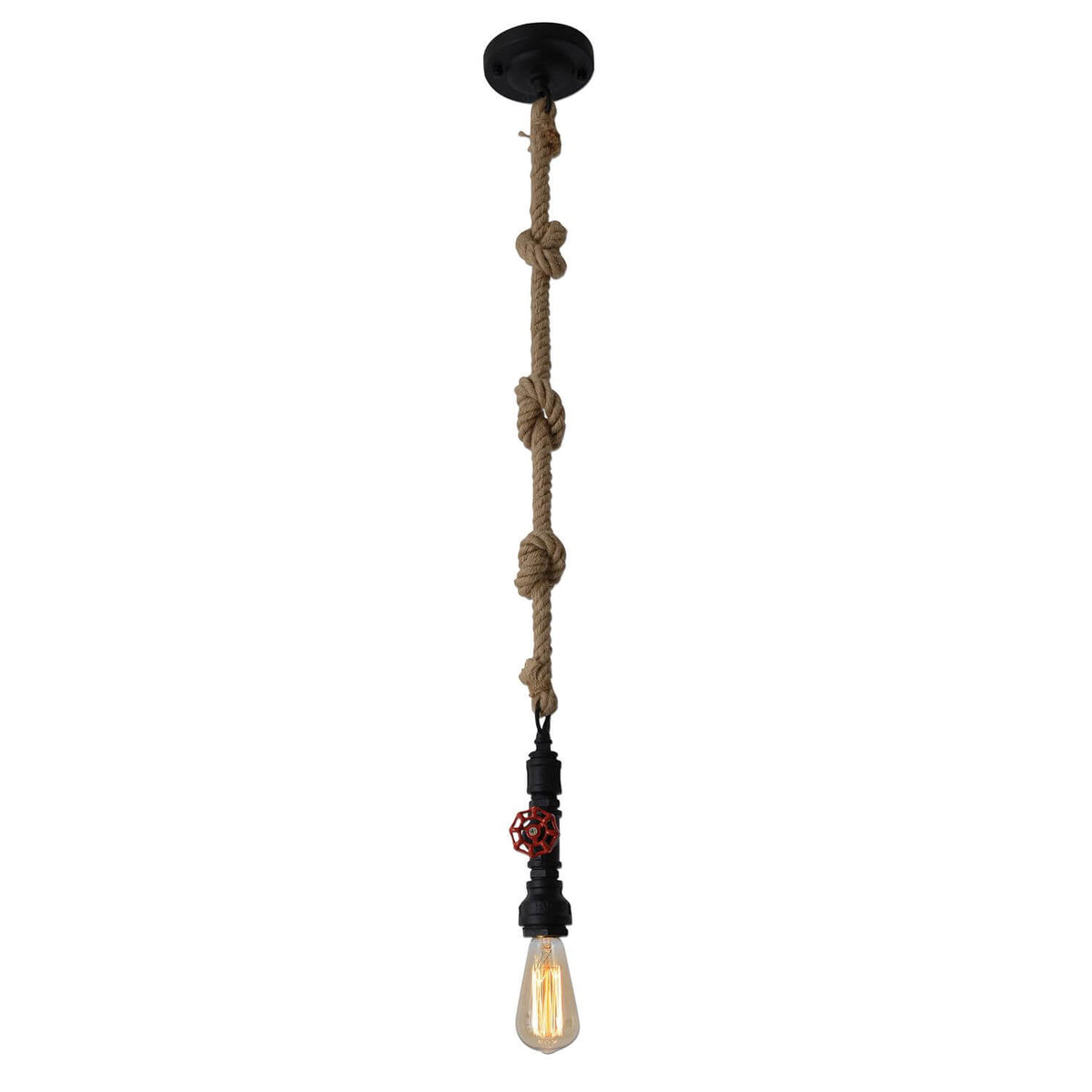 Suspension Regia noire, H 145 cm