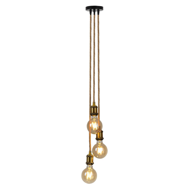 Suspension Ontario laiton, H 110 cm
