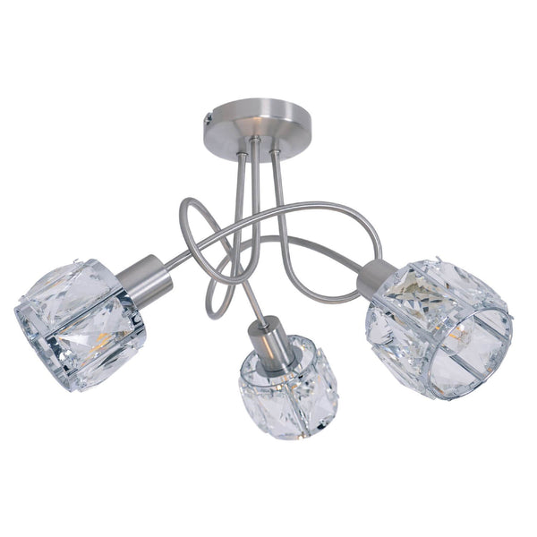 Plafonnier Josefa transparent, Ø 38 cm