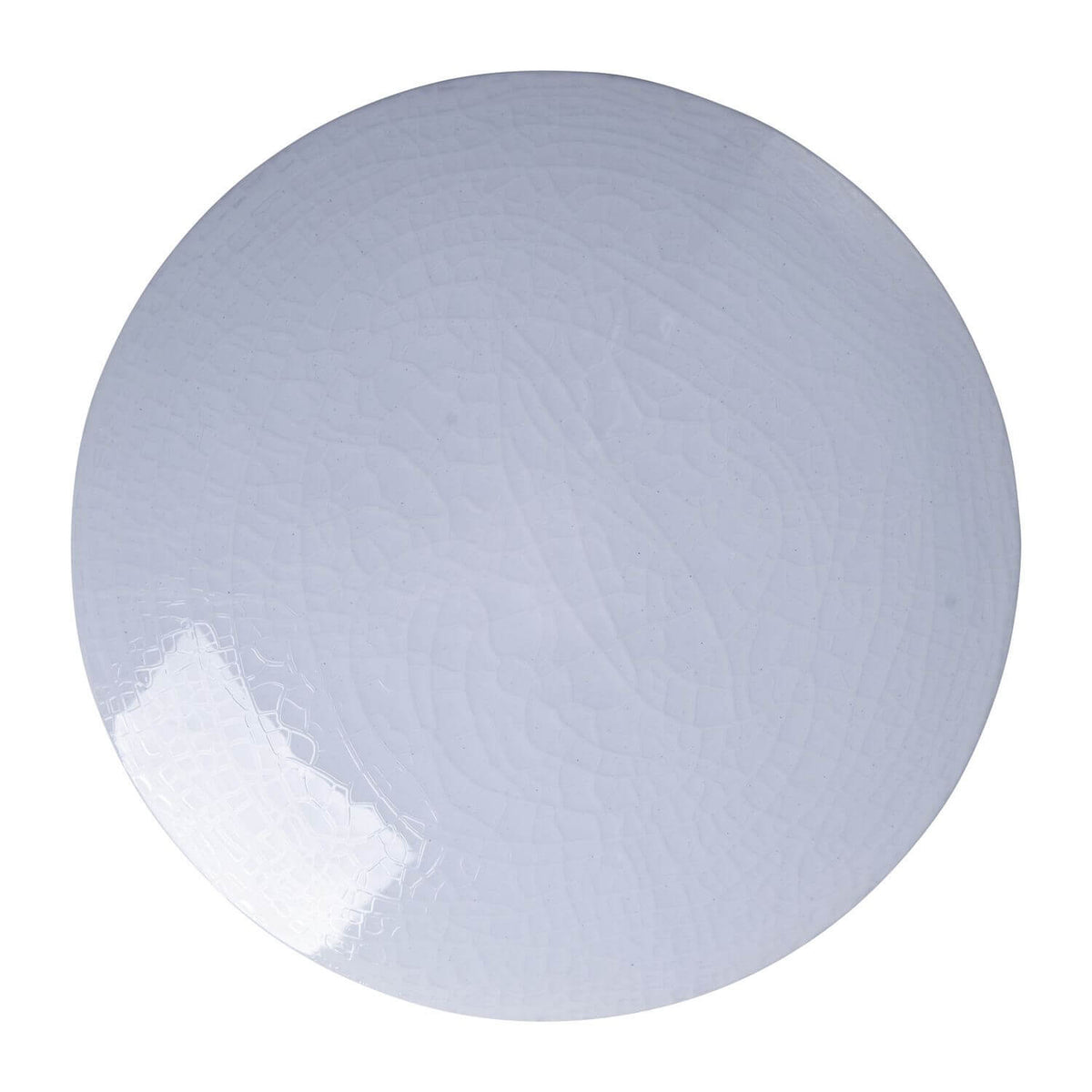 Vue rapprochée du diffuseur rond blanc translucide avec un léger motif texturé.
