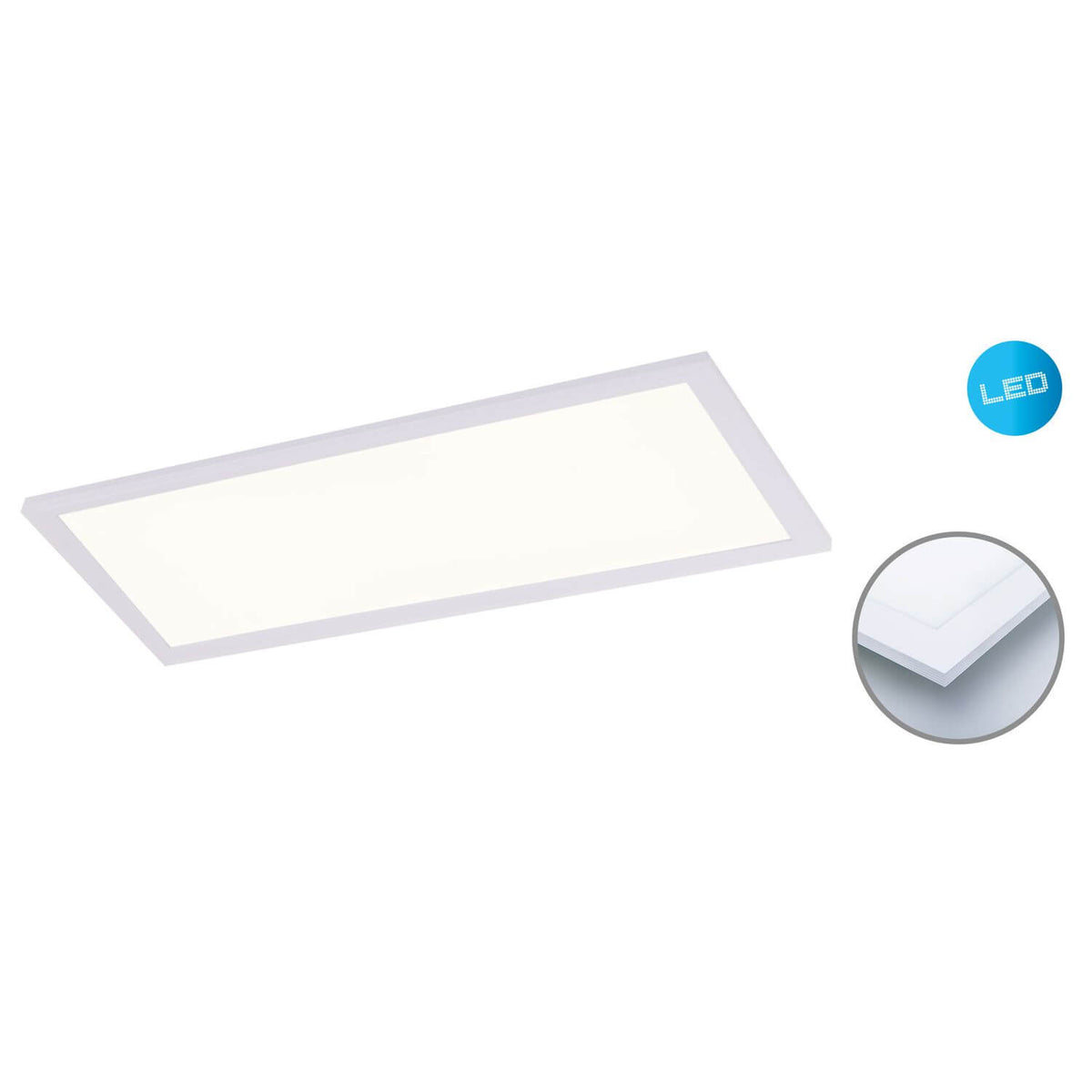 Plafonnier Nicola blanc, L 59,5 cm