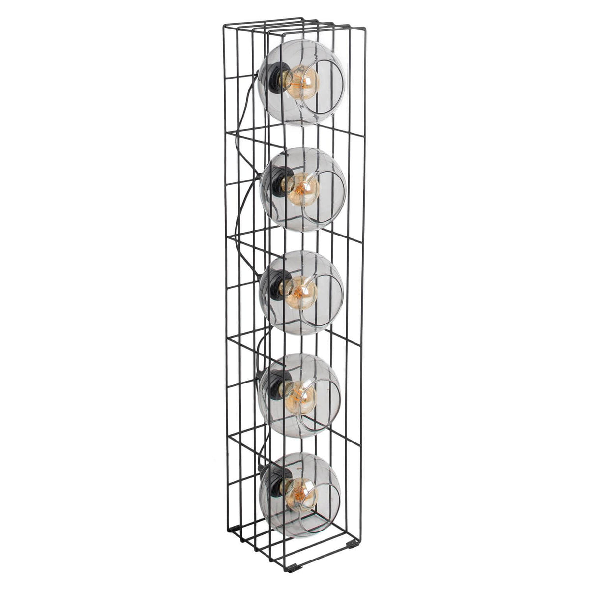 Lampadaire Cesta noir, verre