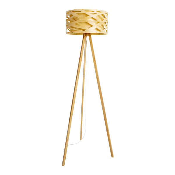 Lampadaire Finja bois, bambou