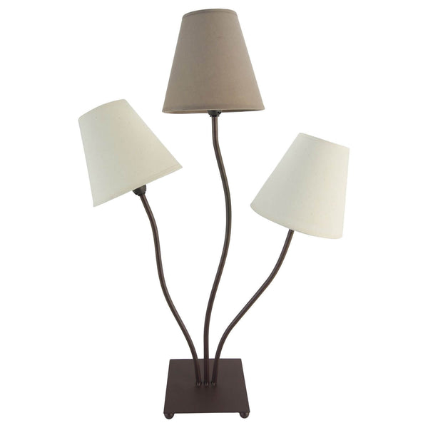 Lampe à poser Boho beige, tissu