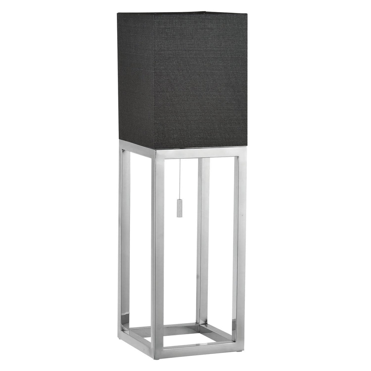 Lampe à poser Alfa noire, tissu