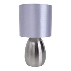 Lampe à poser Aurum grise, tissu