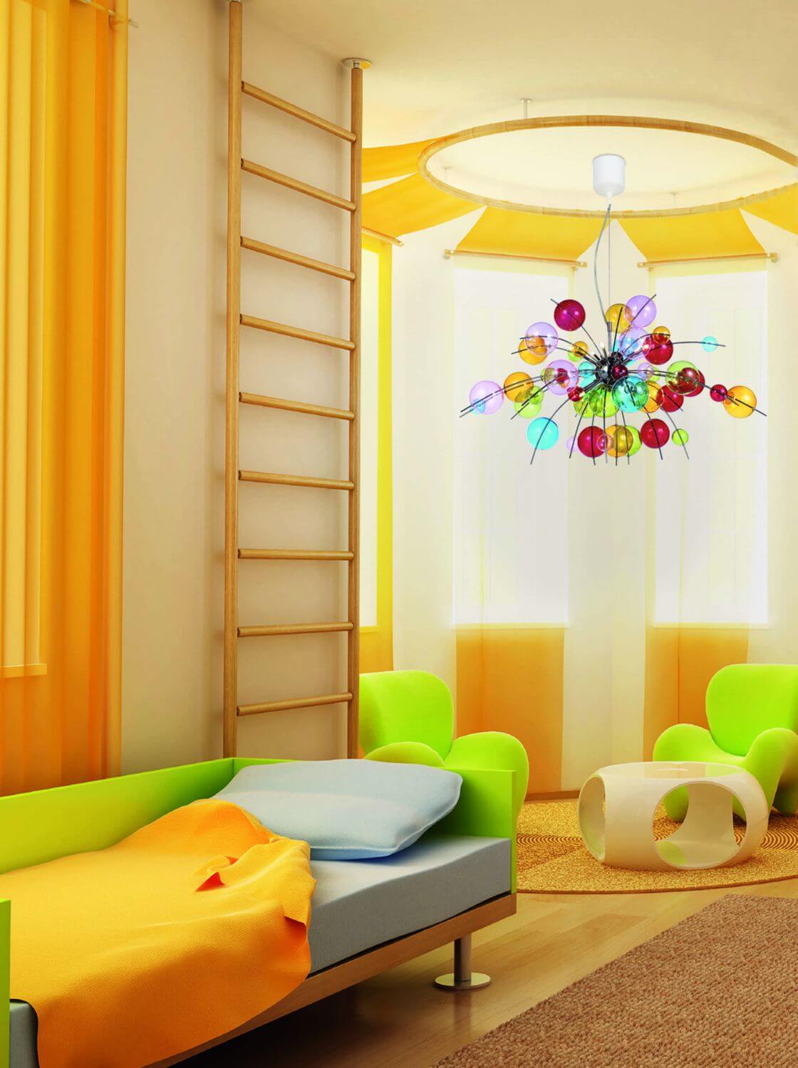 Suspension Explosion multicolore, verre (7030961)