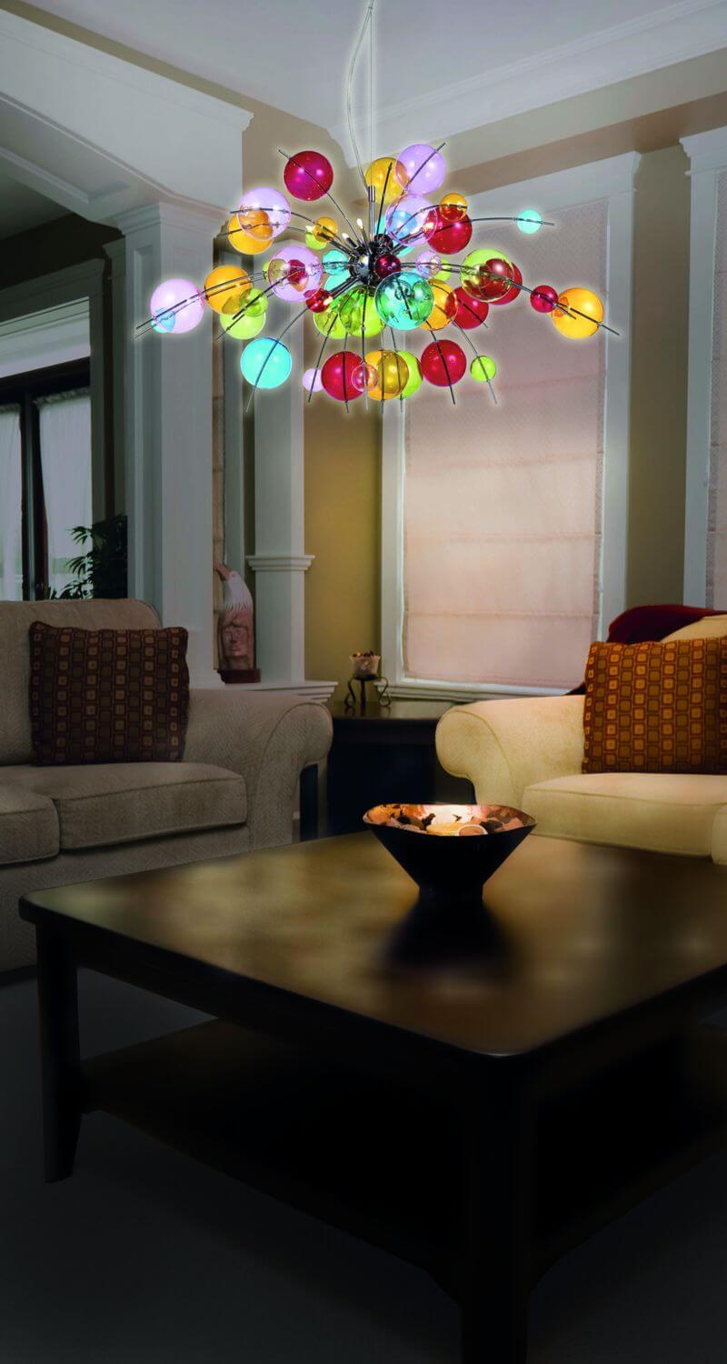 Suspension Explosion multicolore, verre (7030961)