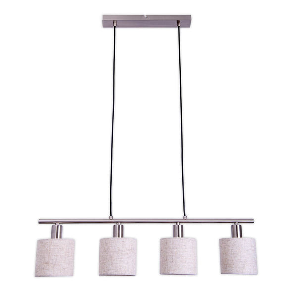 Suspension Maron bois, tissu