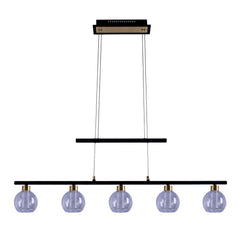 Suspension Brass noire, verre