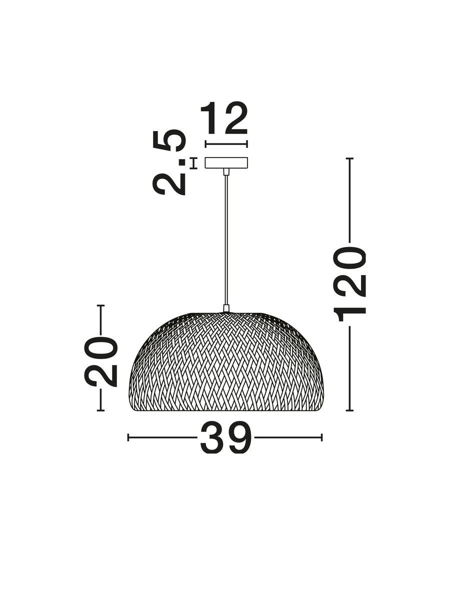 Suspension Scarlet beige, bambou