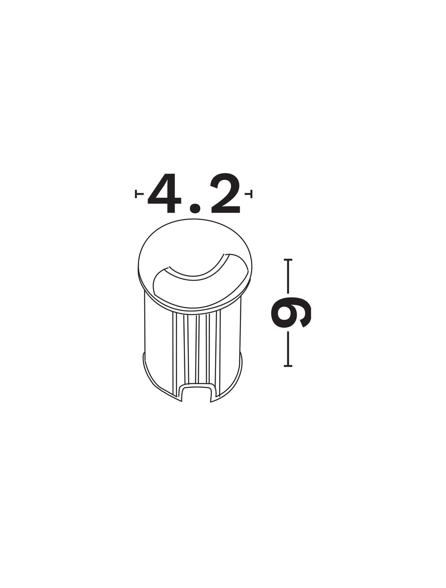 Luminaire extérieur Bang nickel, H 7 cm (9203111)