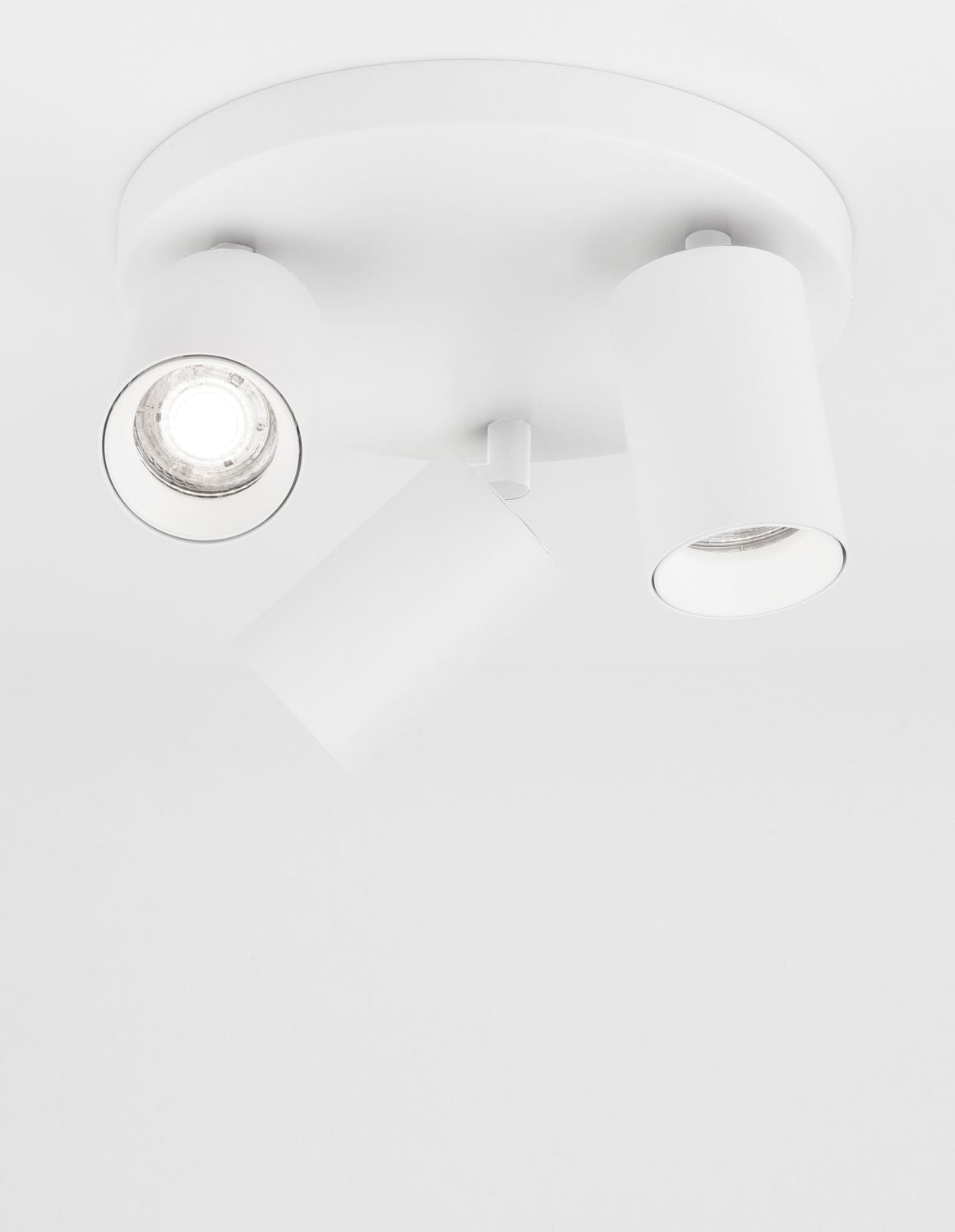 Plafonnier TOD 3 lumières blanc, Ø 22 cm