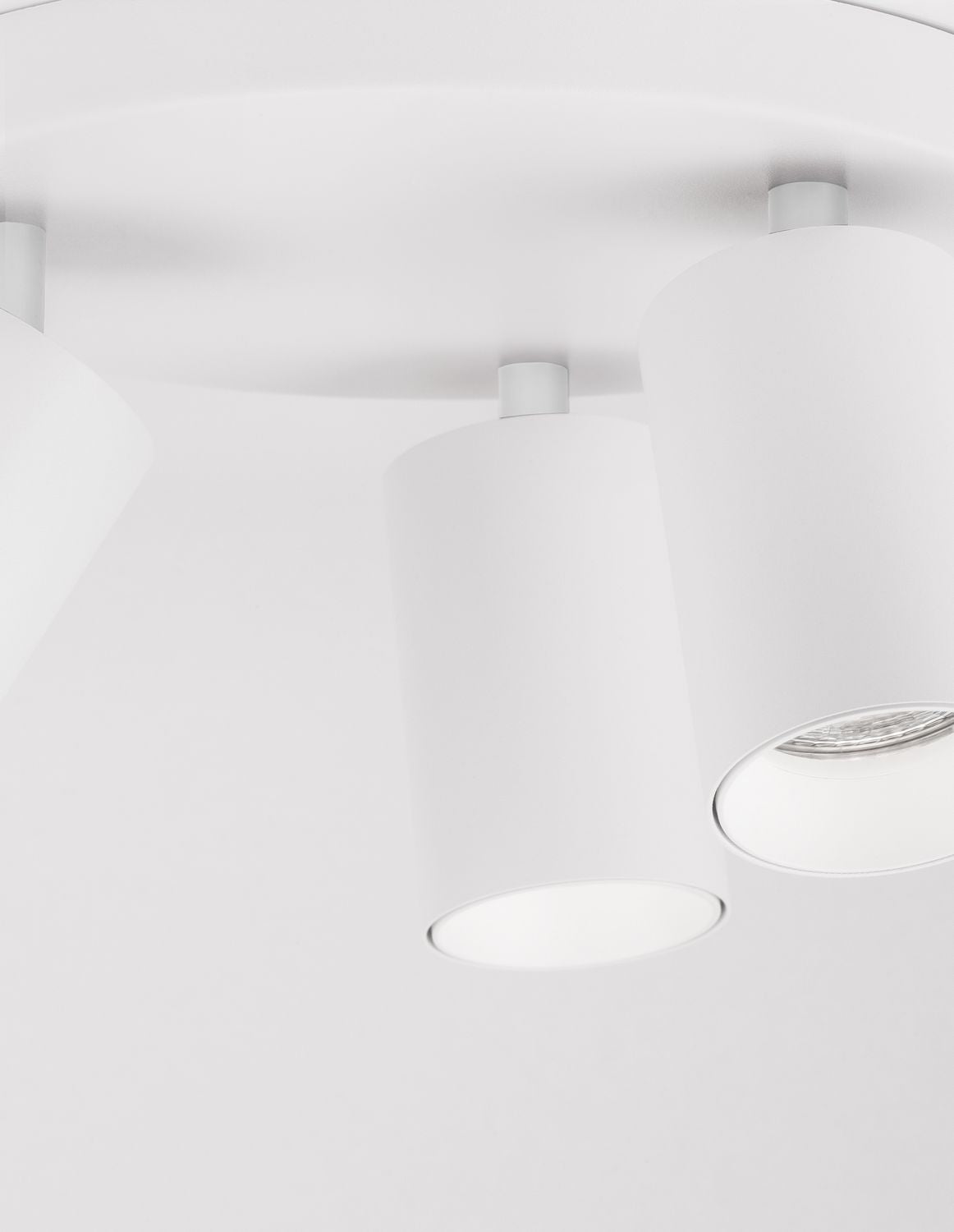 Plafonnier TOD 3 lumières blanc, Ø 22 cm