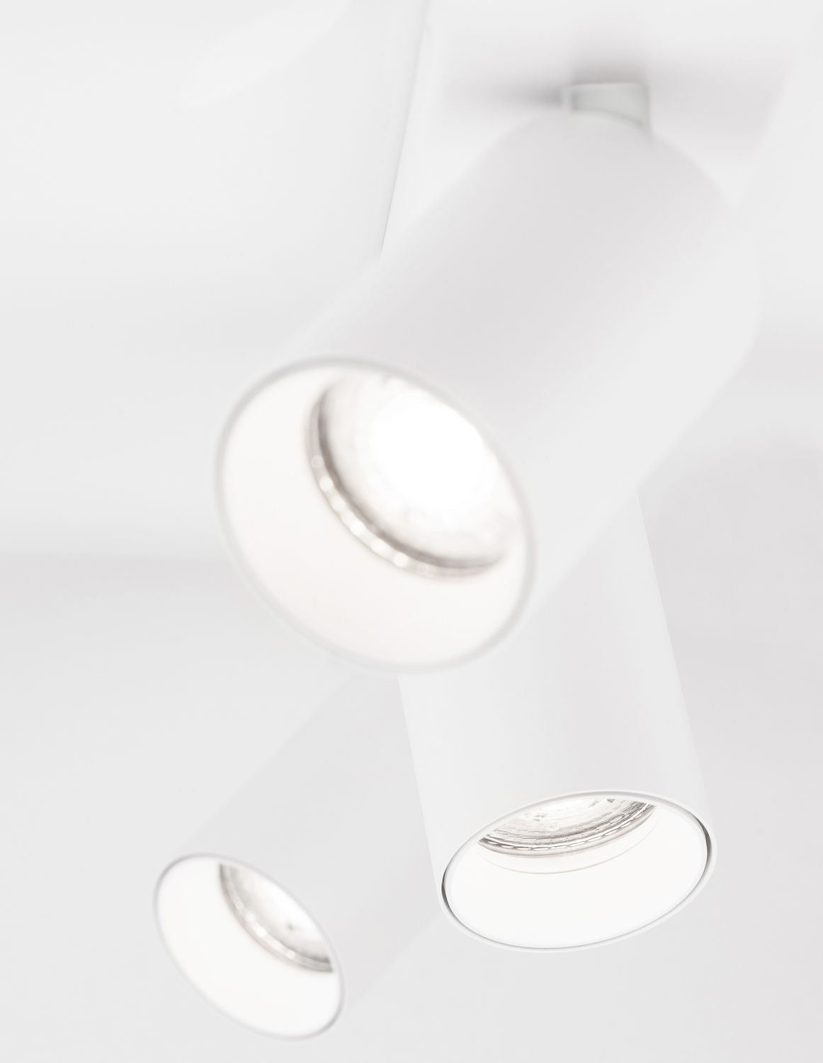 Plafonnier TOD 3 lumières blanc, L 55 cm