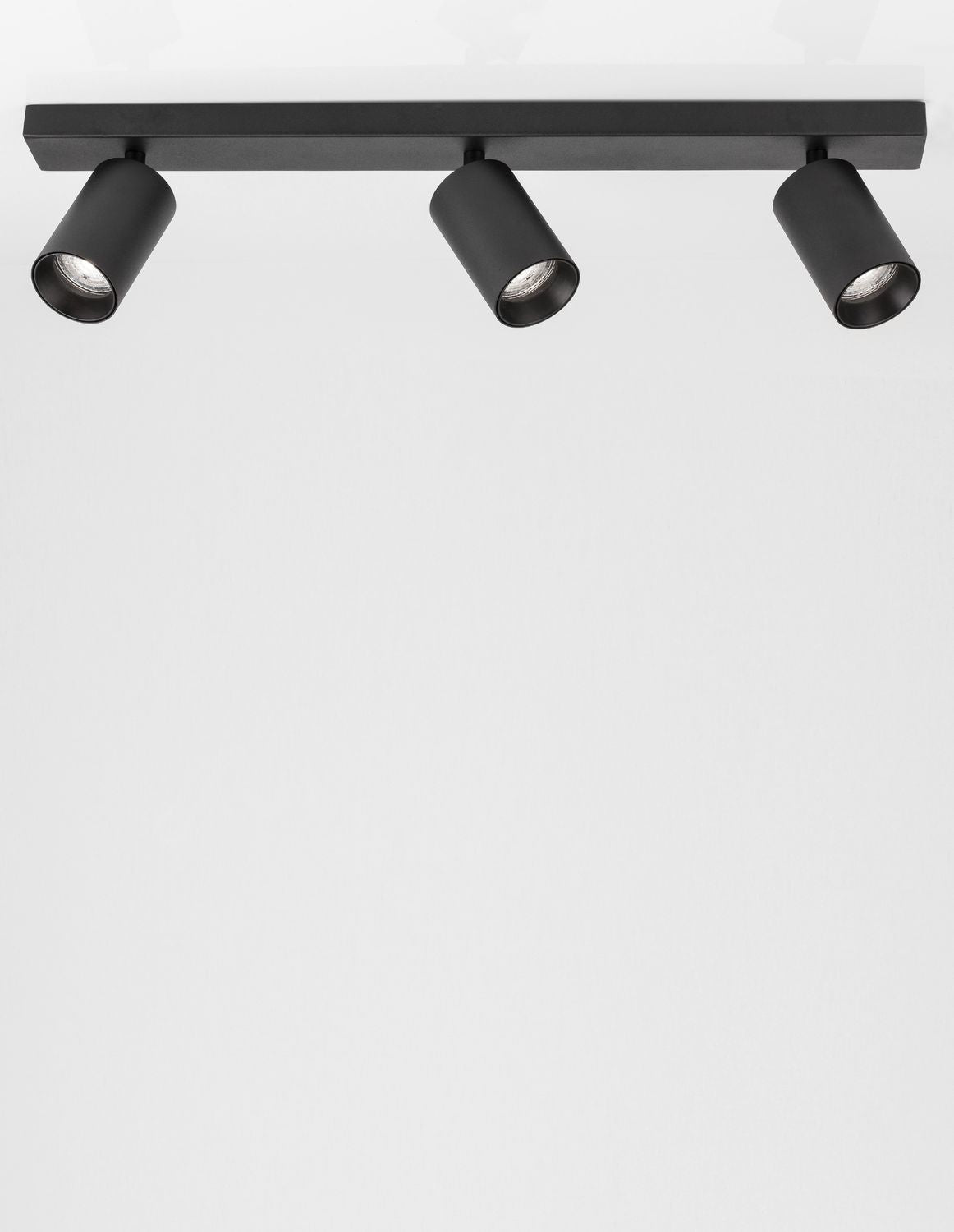 Plafonnier TOD 3 lumières noir, L 55 cm