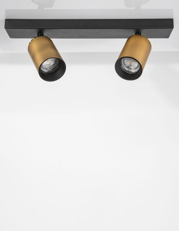 Plafonnier Inus 2 lumières noir