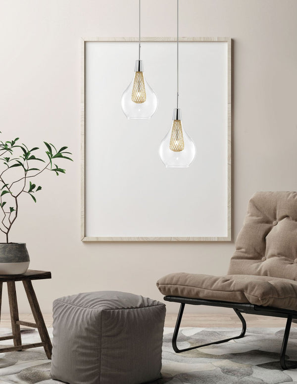 Suspension Filo dorée, verre (1500202811)