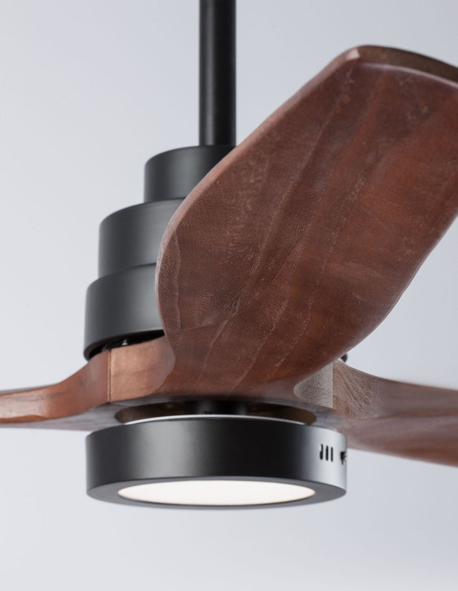 Ventilateur de plafond lumineux Sabal noir, verre