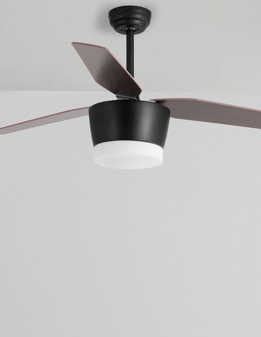 Ventilateur de plafond lumineux Monsoon noir, verre