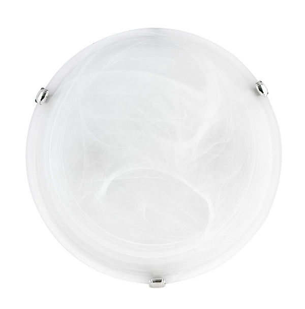Plafonnier Giorno 2 lumières blanc, verre