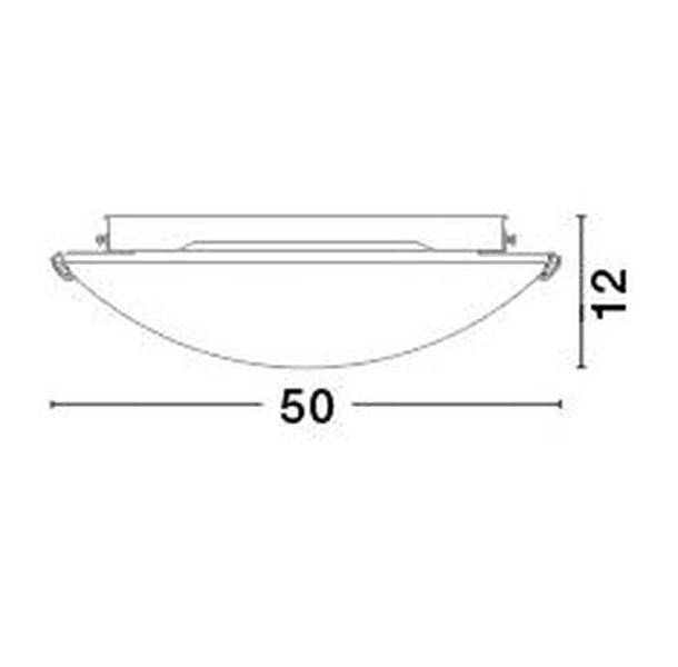 Plafonnier ERA 4 lumières blanc, cristal