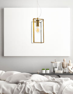 Suspension Flavio laiton, verre